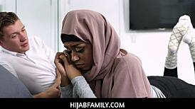 Tiny Hijab Ebony Muslim Milu Blaze Fucks Stepbrother