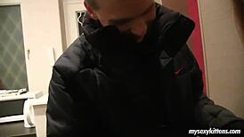 freckled teen alice sucks big cock then rides it wild 😏🍆