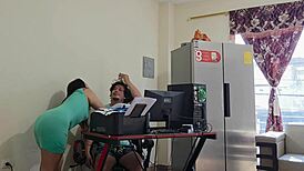 Stepmom seduces me gaming then we fuck rough?