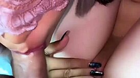 hot wife laps friend's dripping wet pussy after creampie in amateur bisexual threesome