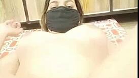 Deep vegetable ass fuck makes her moan loud