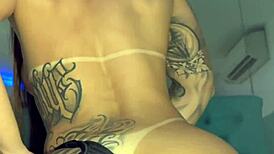 Horny Brazilian Gabriella Euzebio teases as amateur slut flaunting her thick ass