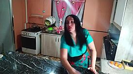 when you've got a horny fat asian wife you gotta fuck her in the kitchen quickie