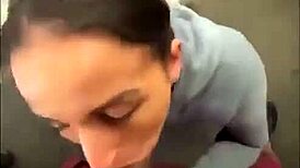 Husband Watches Wife Suck Black Cock in Threesome