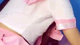 Aluna rams BUTTPLUG deep in her ass for professor in juicy bath scene!