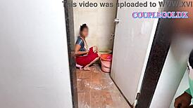 komal showers openly as devar strokes secretly doggystyle.