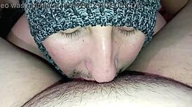 my horny neighbor's juicy pussy gets the best licking while she moans on the street