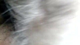 A sexy blonde eagerly sucks hard cock with tits bouncing