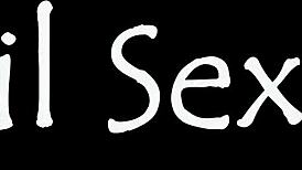 Country girl's petite body craves chocolate monster cock sucking and rough fucking