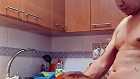 suegra's sexy kitchen outfit tempts me into tight anal pounding