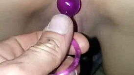 oh fuck those anal beads stretch my ass wide open!!