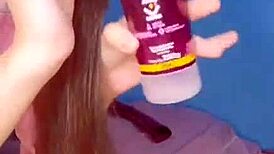 Aluna rams BUTTPLUG deep in her ass for professor in juicy bath scene!