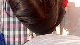 hey guess if you can taste my outdoor desi ice cream blowbang?