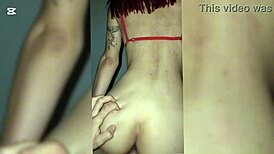 Quick mountain fuck with girlfriend ends in wild home pounding!