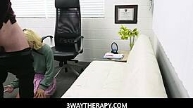 wow shy lilith grace gets deepthroat blowjob handjob tits fucked in wild 3way therapy!