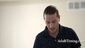 boss's pregnant brunette wife cheats with neighbor's rough pounding