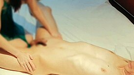 SLIM CUTIE WIFE IN GREEN LINGERIE SUCKS CUM FROM COCK IN HOMEMADE CLIP