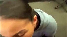 Husband Watches Wife Suck Black Cock in Threesome