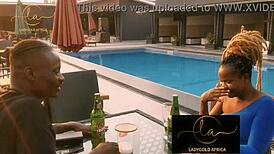 ladygoldafrica welcomes me to south africa for fucking her massive long black cock doggystyle