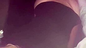 pretty hooker deepthroats cock in car at night swallows cum spits it back on dick then sucks again 😈💦