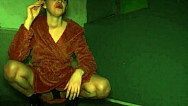 smoking hot heels spit fetish in dress voyeur!