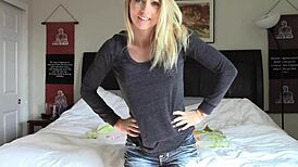 Blonde GODDESS STRIPS And SQUIRTS On Webcam!