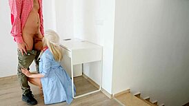 What if your hot doctor choked on cock then got railed in the hallway?