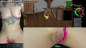 twitch egirl teases with tropical monster play and sticky cum surprise on her spot