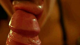 mmm neighbor's perfect tits bounce as she sucks cock closeup