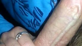 A sexy blonde eagerly sucks hard cock with tits bouncing