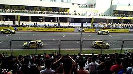 we couldn't hold back fucking wildly in the crowded stadium outdoors