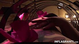 short haired punk slave laureen van b finger toys and fucks cock hard in car cage bdsm