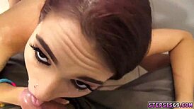 Petite German 18+ Teen SLURPS Stepbro's Huge Banana Hungrily