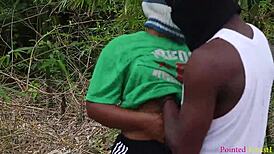 You walk out in the village and suddenly get fucked doggystyle bent over big ass outdoors