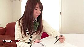 Chihiro Nishikawa gives passionate classroom blowjob
