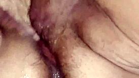 that fat milf's nasty hairy pussy gets fisted until it squirts wet everywhere
