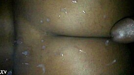 Huge Cum Blast Drenching Fat Ass Back and Hair!