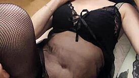 Amateur couple's homemade behind scenes wife ass in stockings