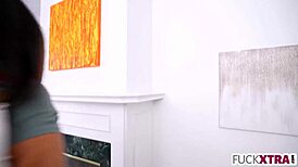 Watch shy petite summer col taunt with her tiny blonde pussy on sofa!