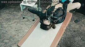 her tight wet teen pussy screams for brutal use in dark bdsm cell