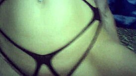 italian brunette babe flexes as he unloads cumshot on her shaved climax machine