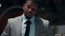 ember snow takes isiah maxwell's interracial anal doggystyle pounding bent over with hairy pussy riding