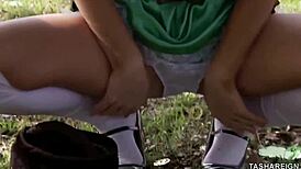 IRISH BLONDE TASHA REIGN DIGS FINGERS DEEP IN HER BIG PUSSY LIPS ASS!