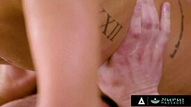 ella reese's nuru massage teases into boyfriend's deep pussy pounding