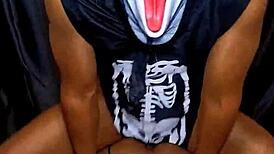 halloween party brings monster cock for latina ass shaking