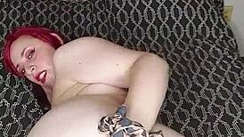 redhead latina ass slut gives dirty joi closeup jerk off instructions for your huge load