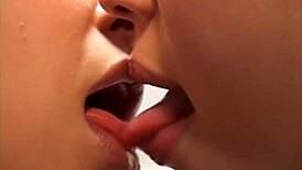 Ultimate close-up collection of Asian lesbian kisses