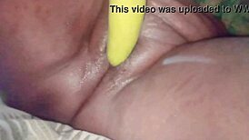 desibhabhi rams brinjal deep in wet pussy for messy cumshot