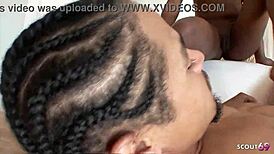 Slim coffee brown ebony teen 18+ big ass small tits feet fetish fuck cum on foot