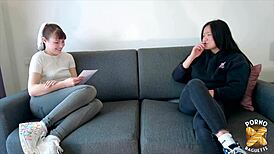 sexy french asian lemon belle gets wildly pounded by brunette stud